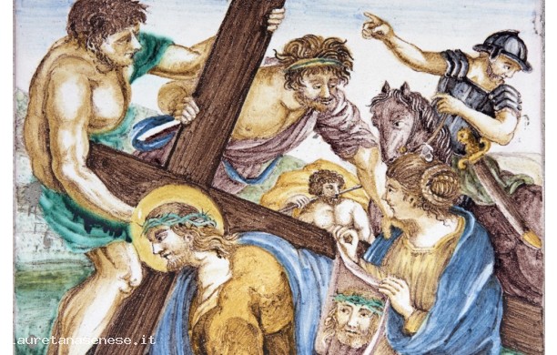 Via Crucis, Stazione 06 - Santa Veronica asciuga il volto di Gesù