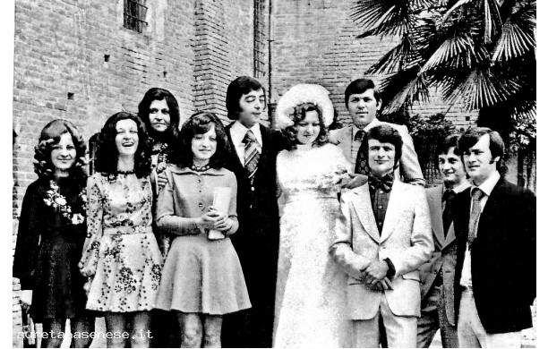 1973, Sabato 19 Maggio - Elio e Gabriella, sposi