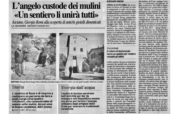 2013, Mercoledì 15 Maggio - Un sentiero per visitare i Mulini Medioevali