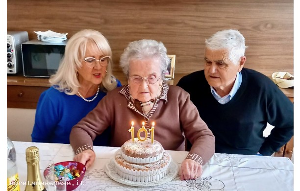 2024, Venerdì 22 Novembre - Elena è arrivata a 101