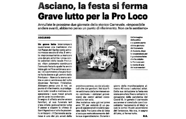 2024, Venerdì 2 Febbraio - In ossequio a GIULIANO, il carnevale si ferma
