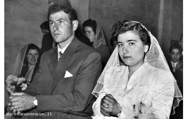 1955, Sabato 12 Febbraio - Marina e Celso si sposano in San Bernardino