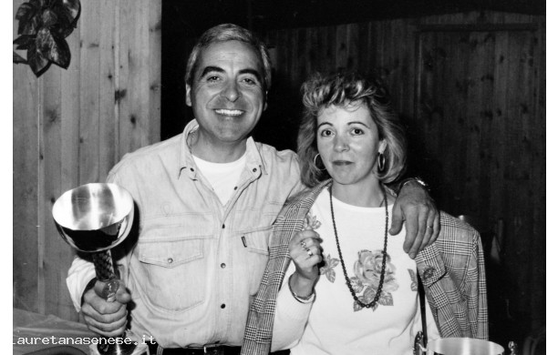 1991, Sabato 28 Settembre - 10° Torneo Donatori - Il Fattori con la coppa conquistata