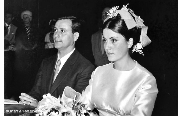 1965, Sabato 4 settembre - Guido e Mariapia, sposi a Monte Oliveto Maggiore