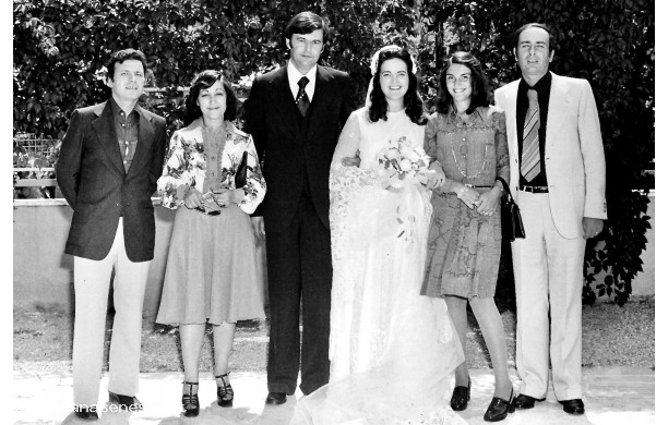 1975, Sabato 16 Agosto - Enzo Magini con gli amici Consiglieri Comunali