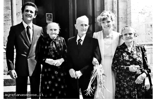 1980, Domenica 7 Settembre - Gli sposi con i nonni